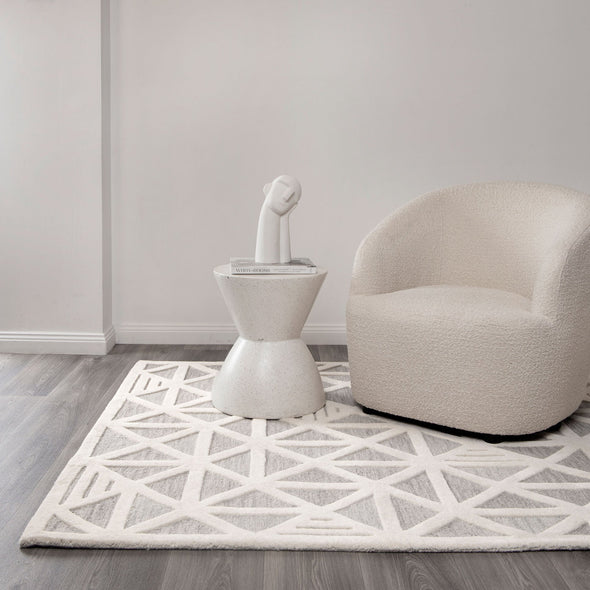 Les Nomades Trilogy Greige Wool Rug