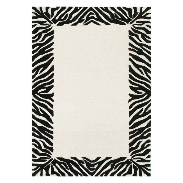 Les Nomades Zanzibar in Black & White Wool Rug