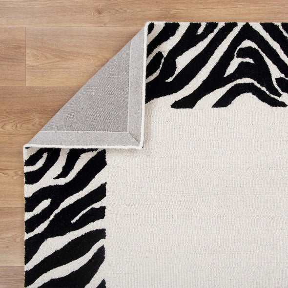 Les Nomades Zanzibar in Black & White Wool Rug