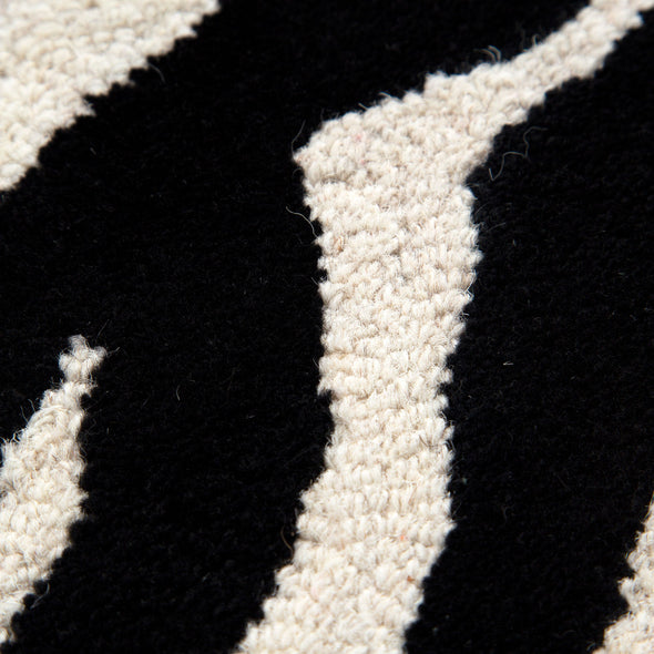 Les Nomades Zanzibar in Black & White Wool Rug