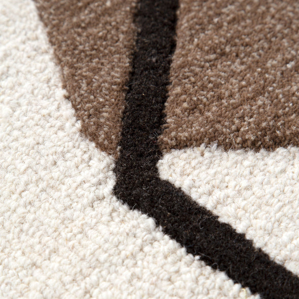 Les Nomades Minimal in Beige Wool Rug