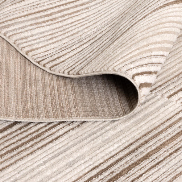 Sierra Lines Beige Brown Rug