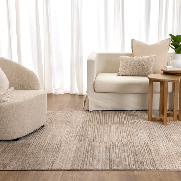 Sierra Lines Brown Grey Rug