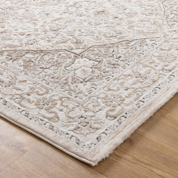 Maya Medallion Cream and Beige Rug