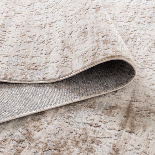 Maya Abstract Distressed Cream and Beige Rug