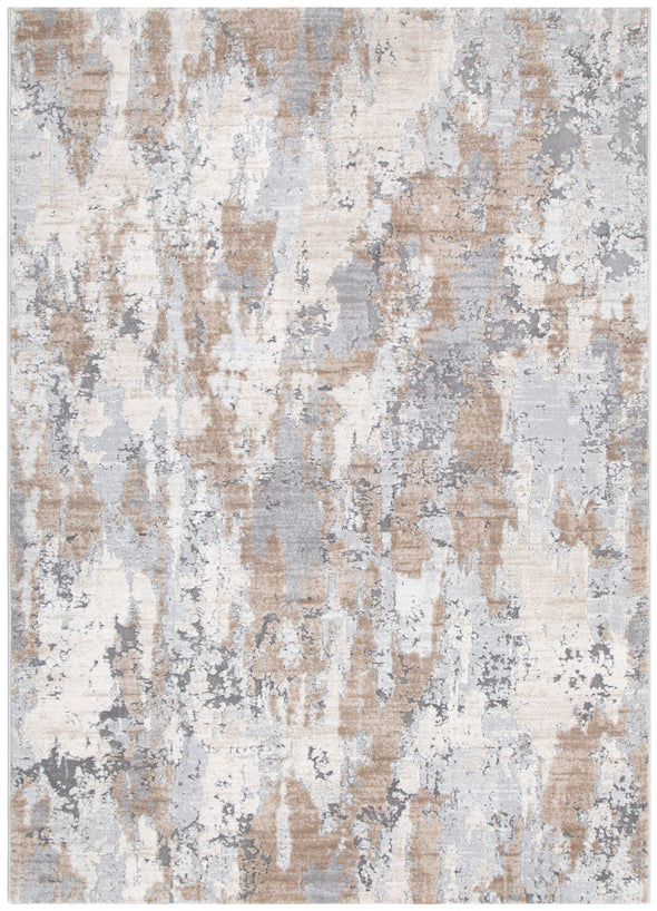 Maya Watercolour Astract Grey and Beige Rug