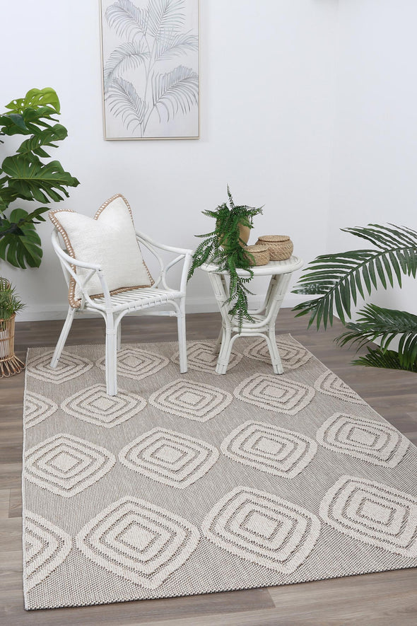 Tahiti Modern Indoor/Outdoor Brown Rug