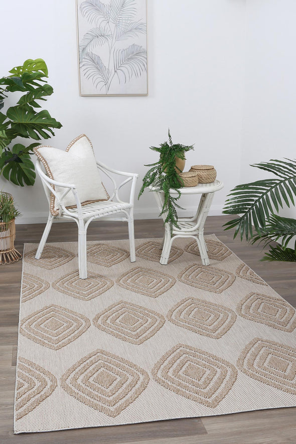 Tahiti Modern Indoor/Outdoor Beige Rug