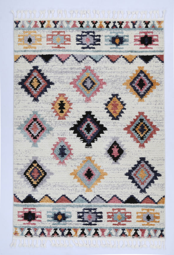 Boho Moroccan Tribal Tile Multi Rug