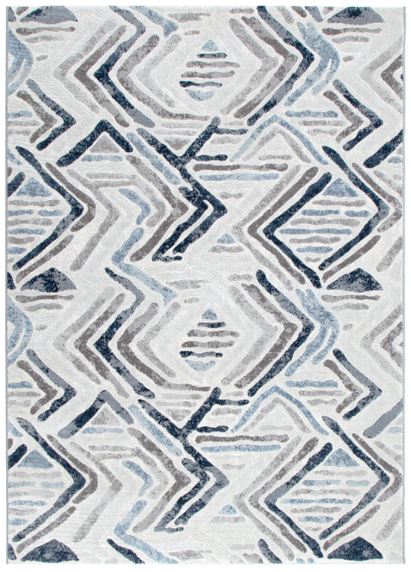 Ruby Diamond in Blue & Grey Rug