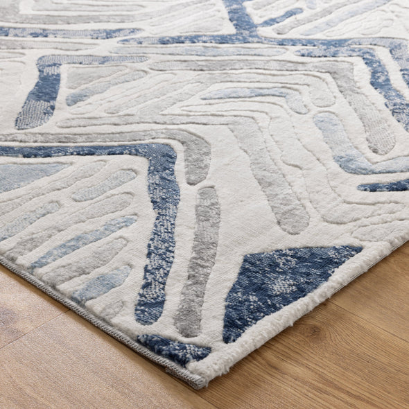 Ruby Diamond in Blue & Grey Rug