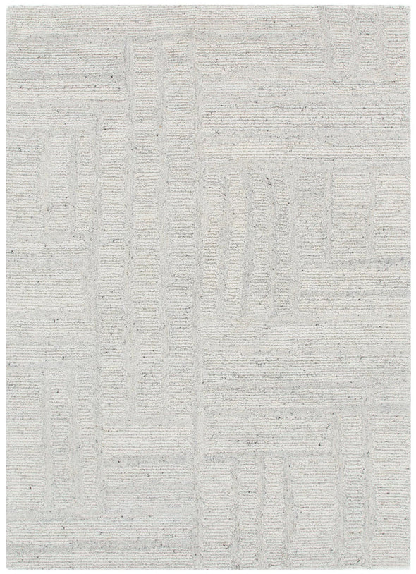 Seren Silver Modern Wool Rug