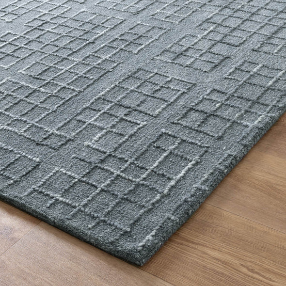 Abasco Steel Blue Knitted Wool Rug