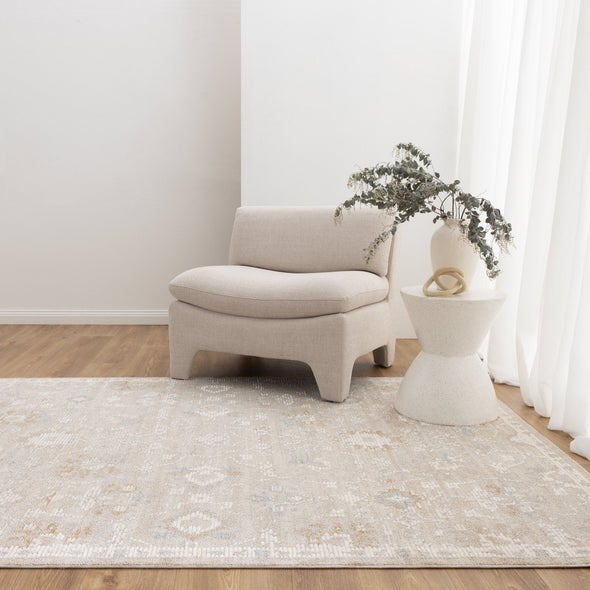 Trend Floral Beige Multi Transitional Rug - T400