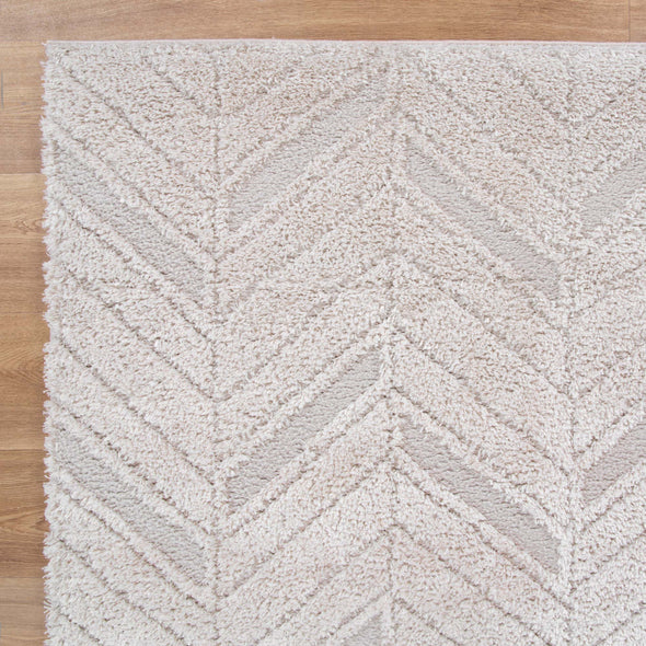 Tender Chevron Shag in Beige Rug