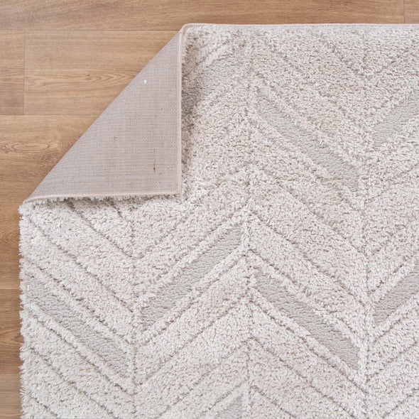 Tender Chevron Shag in Beige Rug