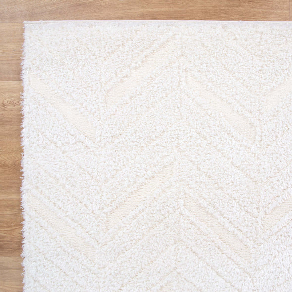 Tender Chevron Shag in Cream Rug