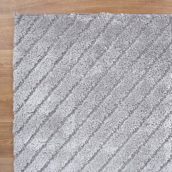 Tender Modern Shag in Silver Rug