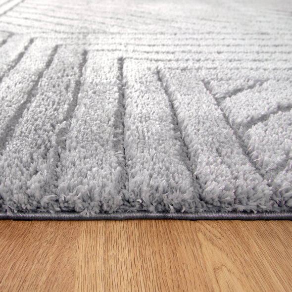 Tender Modern Shag in Silver Rug