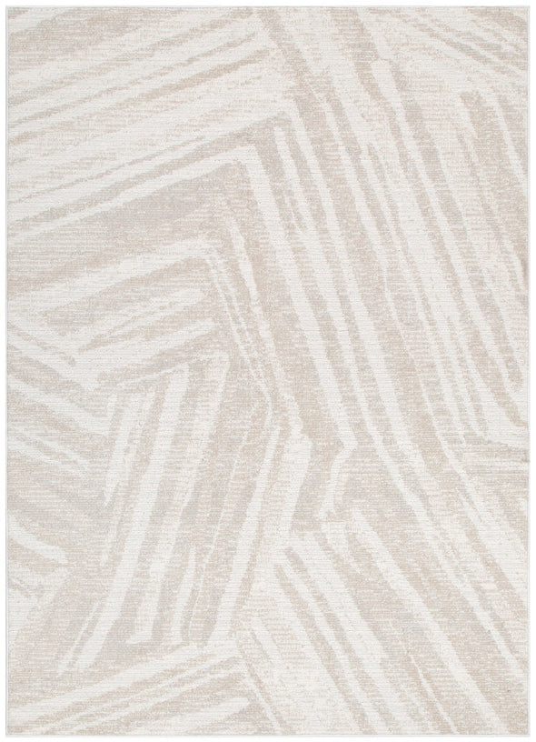 Toscana Geo Lines Beige Cream Rug