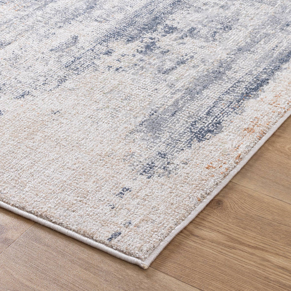 Toscana Distressed Splash Beige Blue Rug