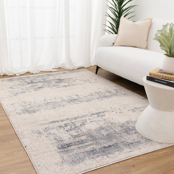 Toscana Distressed Splash Beige Blue Rug