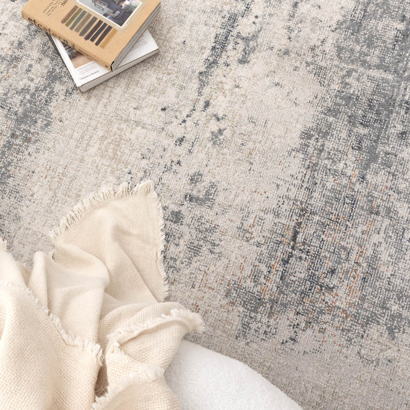 Toscana Distressed Splash Beige Blue Rug