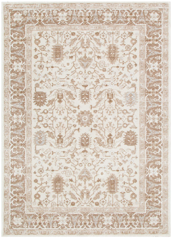 Sierra Oriental Border Beige Rug