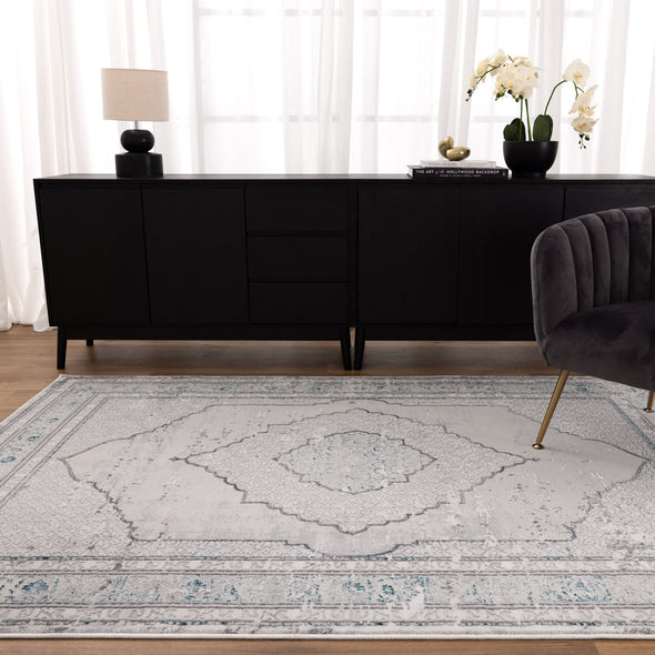 Vestige Oriental Grey Blue Rug