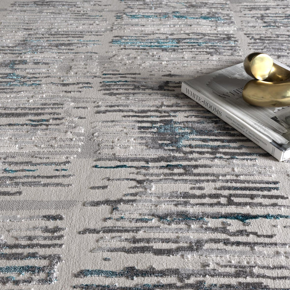 Vestige Abstract Grey Blue Rug