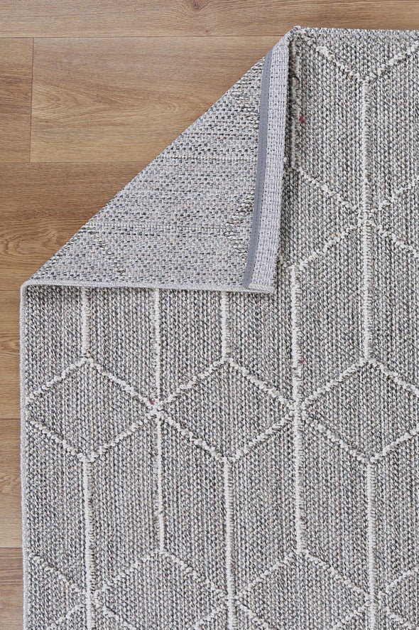 Vanuatu Totori Ash Geometric Flatweave Rug