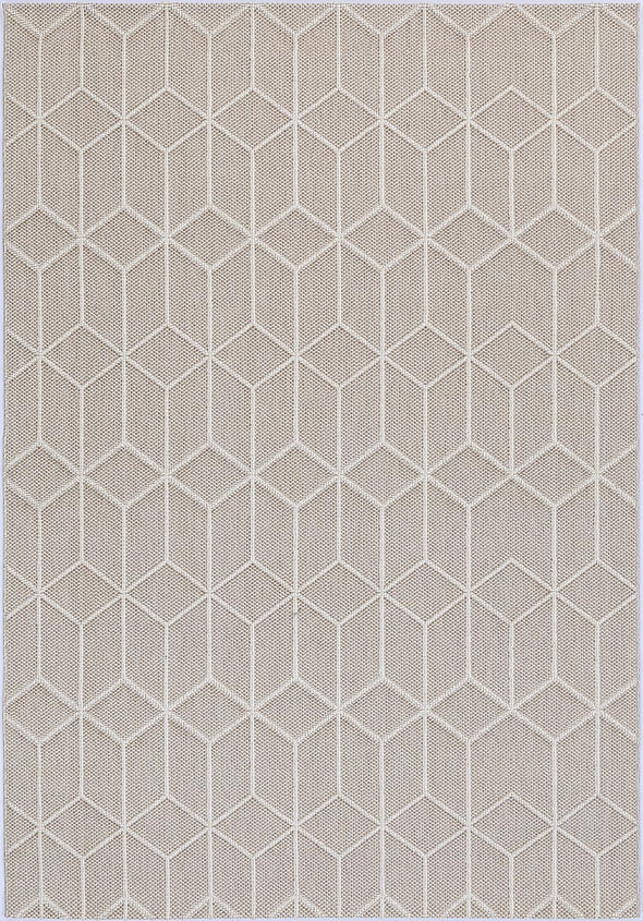 Vanuatu Maemae Beige Geometric Flatweave Rug