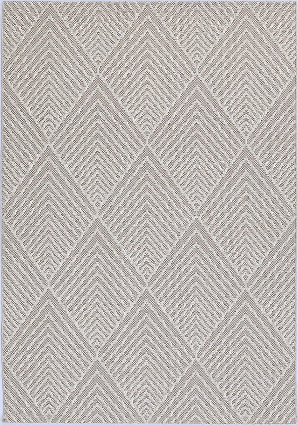 Vanuatu Onika Beige Geometric Flatweave Rug