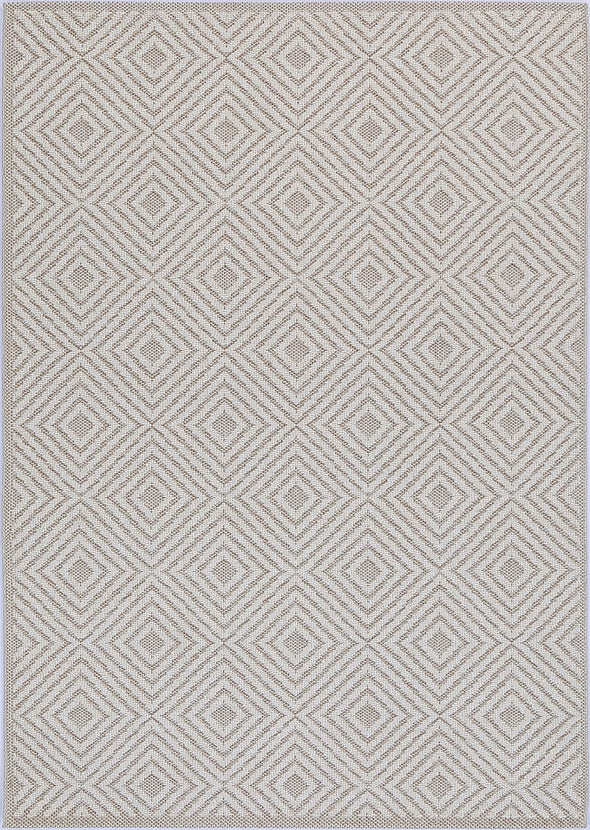 Vanuatu Wickham Beige Geometric Flatweave Rug