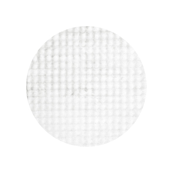 Purity Washable in White Round Rug