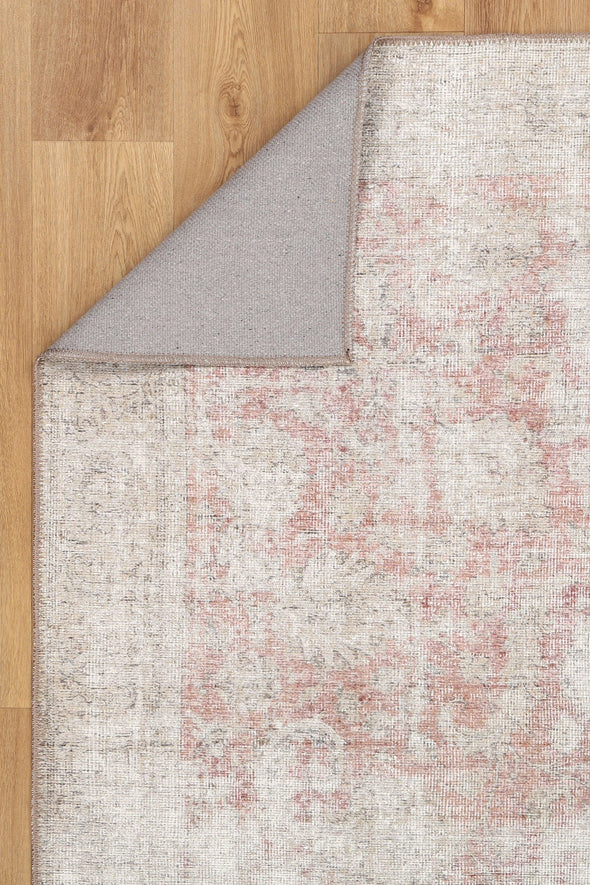 Sparta Blush Machine Washable Rug