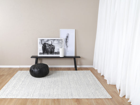 Sophia Aztec Grey Wool Rug