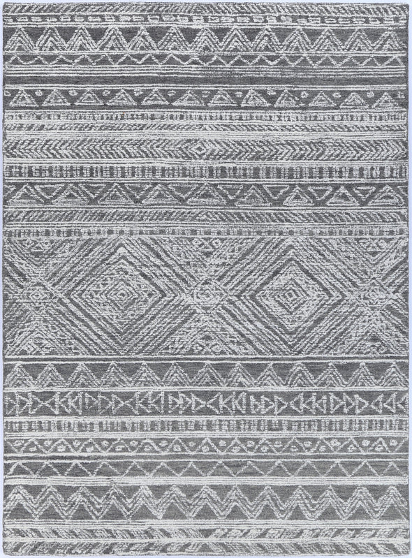 Sophia Contemporary Charcoal Wool Rug