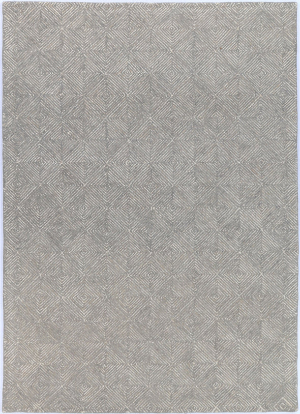 Posy Diamond 05C in Ash Wool Rug