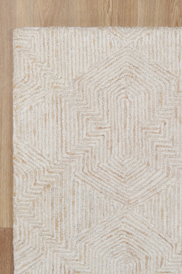 Posy Aquila 06C in Beige Rug Wool Rug