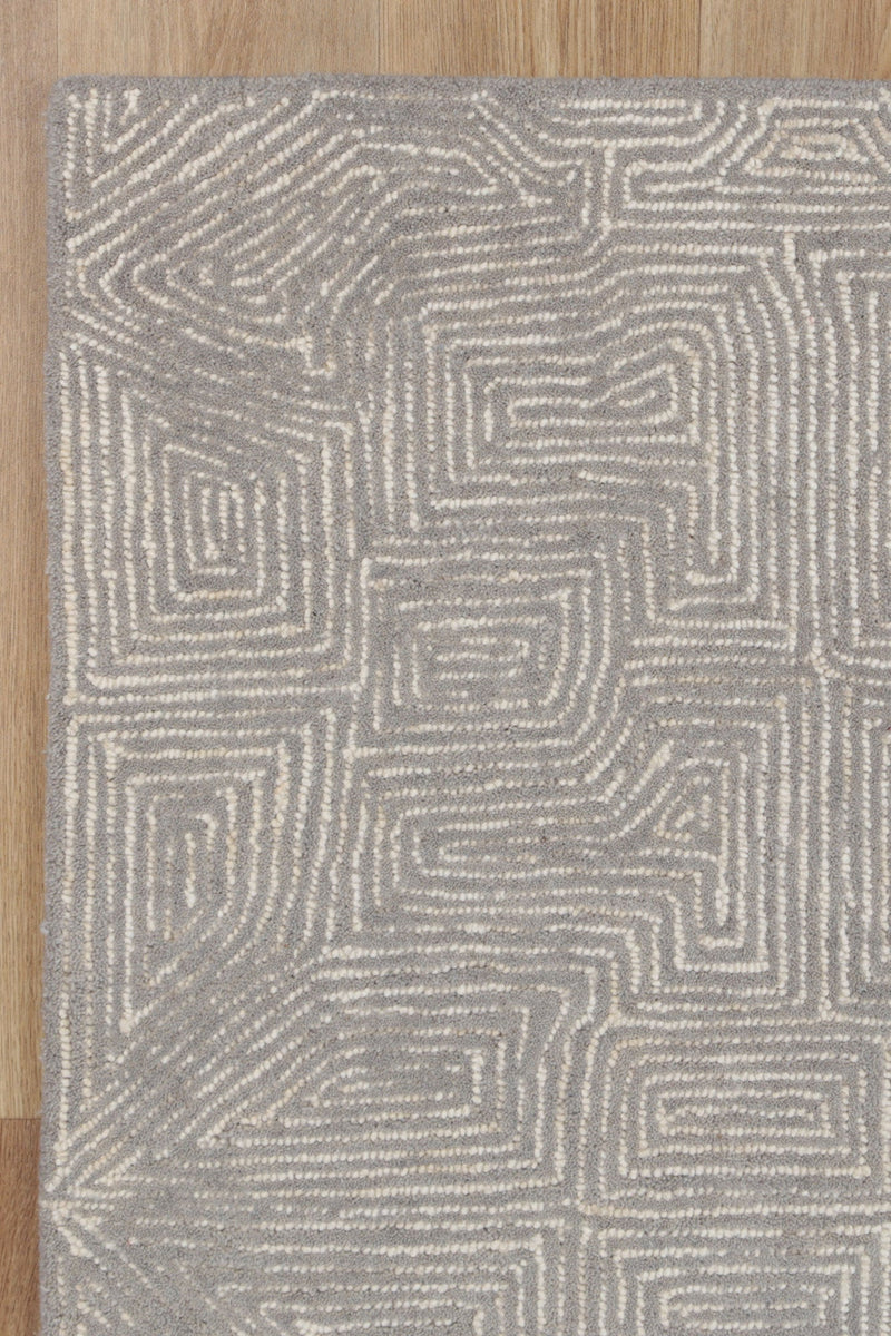 Sophia Mosaic Ash Wool Rug – RugsDirect
