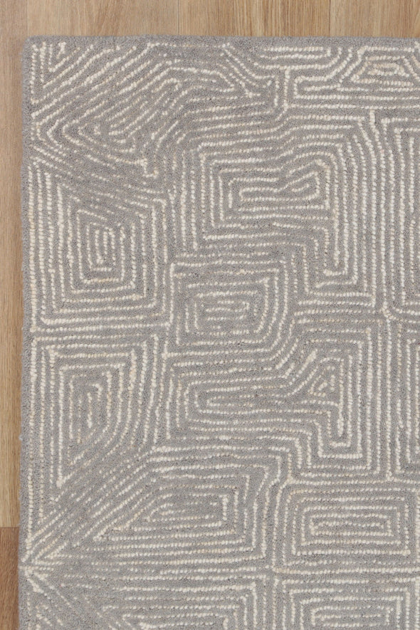 Sophia Mosaic Ash Wool Rug