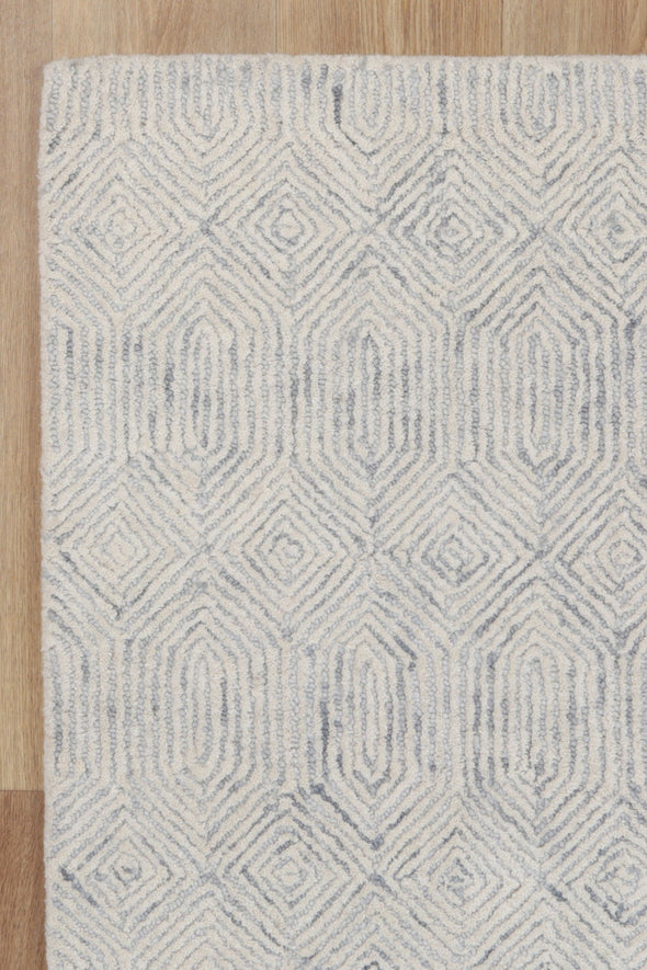 Sophia Diamond Grey Wool Rug