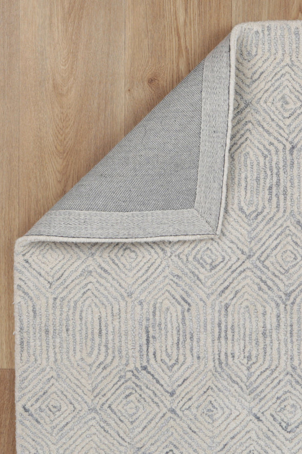 Sophia Diamond Grey Wool Rug