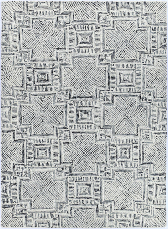 Sophia Geometric Ash Wool Rug