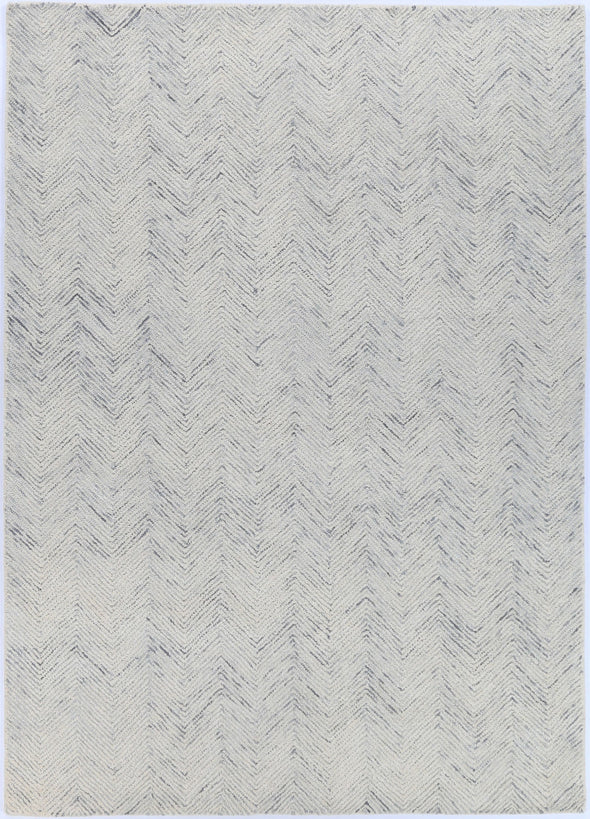 Sophia Chevron Grey Wool Rug