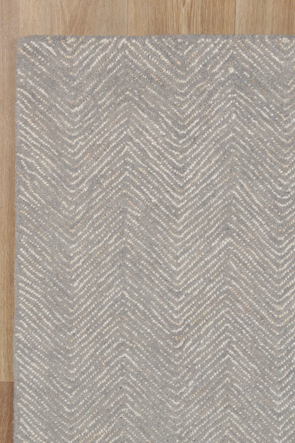 Posy Chevron 11B in Ash Rug Wool Rug