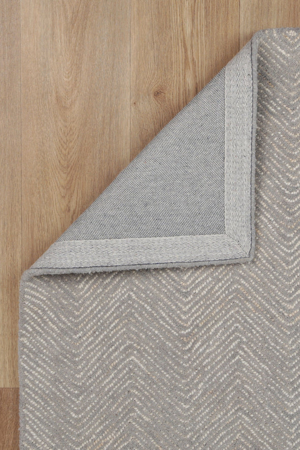 Posy Chevron 11B in Ash Rug Wool Rug