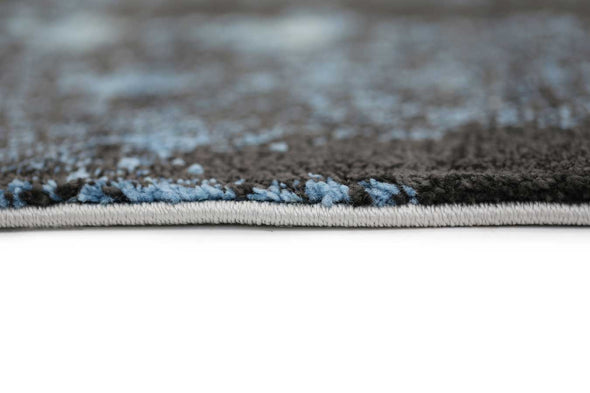 Morisot Rift Abstract Grey & Blue Rug