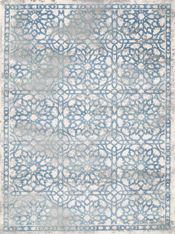 Morisot Moresque Geometric Blue Rug